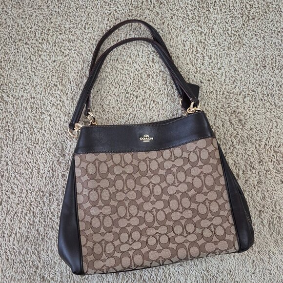 Coach Small Lexy Signature Jacquard Shoulder Bag Handbag - Picture 1 of 5